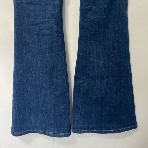 Judy Blue Dark Indigo Pull on Flare High Rise Denim Jeans Boho Stretch Size 27 - Picture 15 of 15